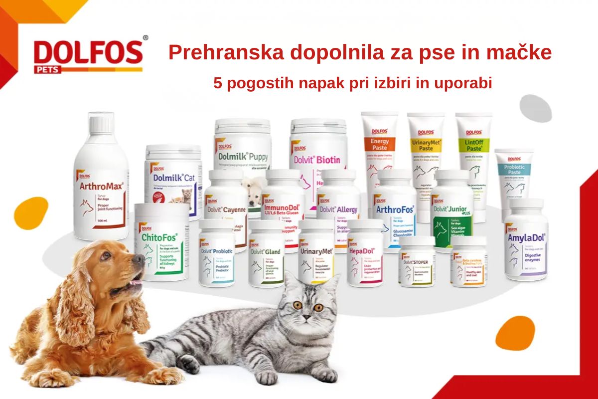 Prehranska dopolnila DOLFOS za pse in mačke